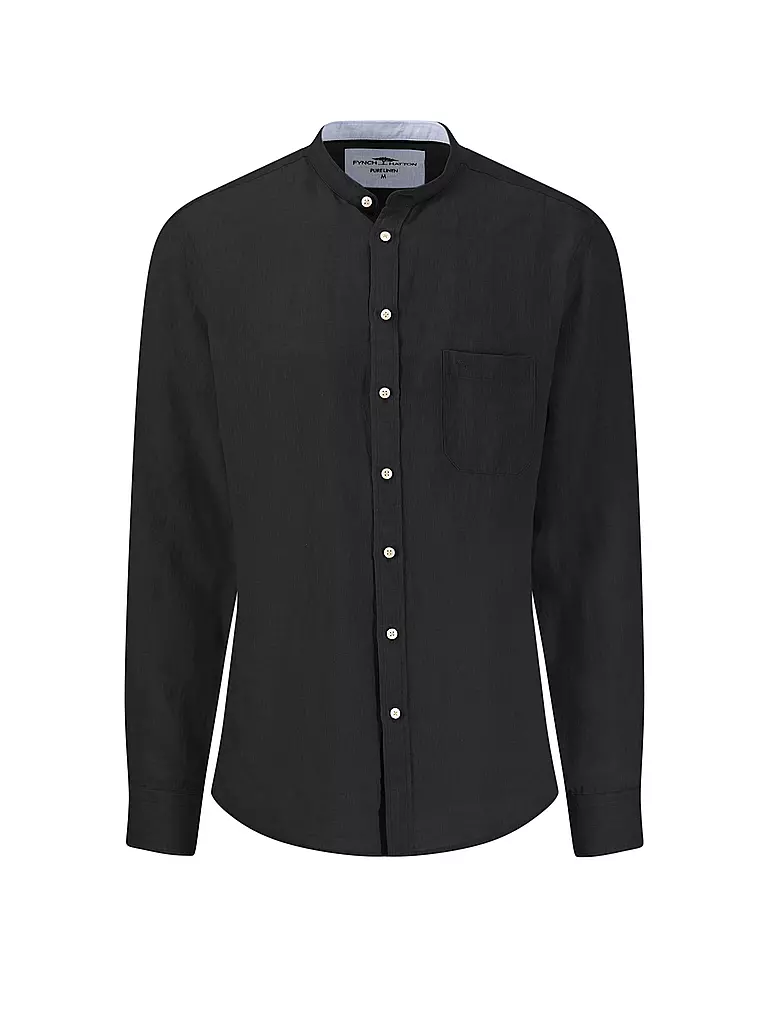 FYNCH-HATTON | Leinenhemd Casual Fit | Negro