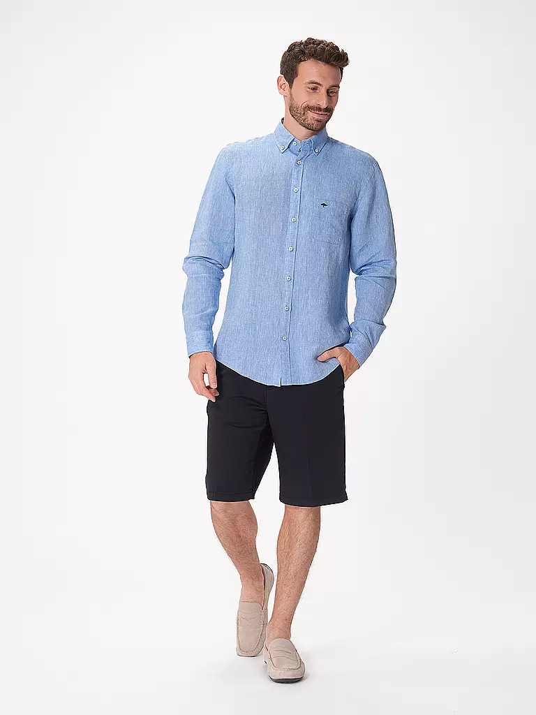 FYNCH-HATTON | Leinenhemd Casual Fit | Azul