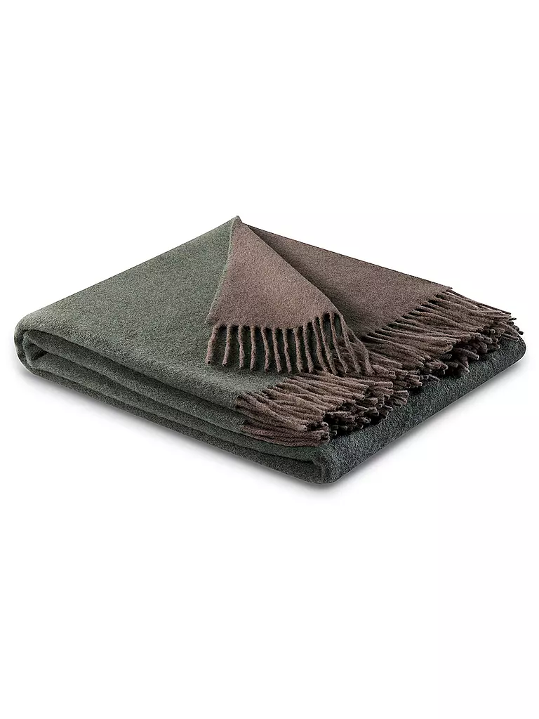 FYNCH-HATTON | Manta de lana - Plaid KIBO 130x170cm Verde Marrón | Verde oscuro