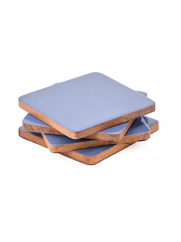 FYNCH-HATTON | Posavasos JALA, juego de 4, 10x10 cm, azul paloma | Azul claro