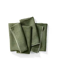 FYNCH-HATTON | Servilletas de lino 4 piezas LUMO Walnut | Verde oscuro