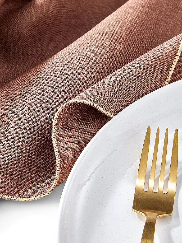 FYNCH-HATTON | Servilletas de lino 4 piezas LUMO Walnut | Marrón claro