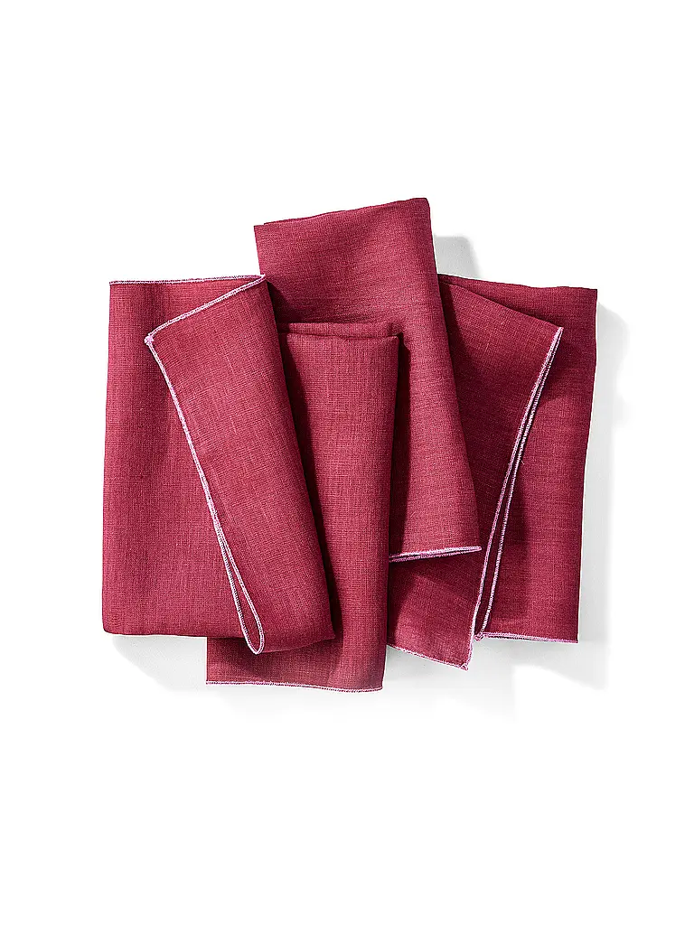 FYNCH-HATTON | Servilletas de lino LUMO Berry, juego de 4 | Baya