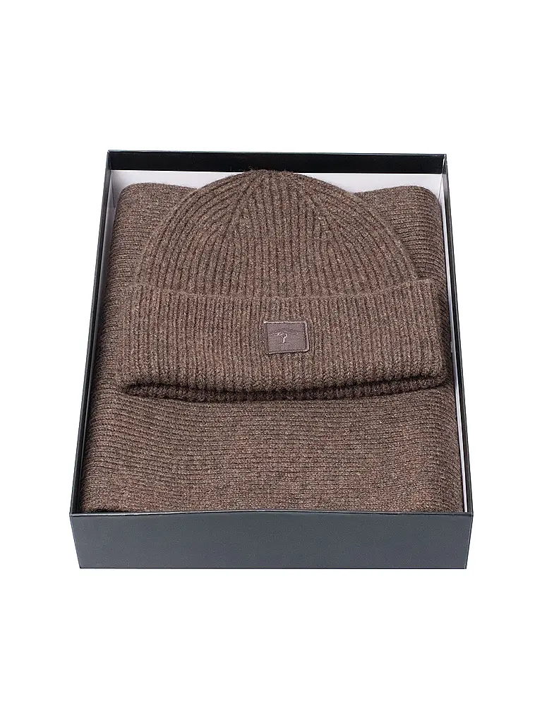 FYNCH-HATTON | Set de 2 piezas gorro y bufanda | Marrón