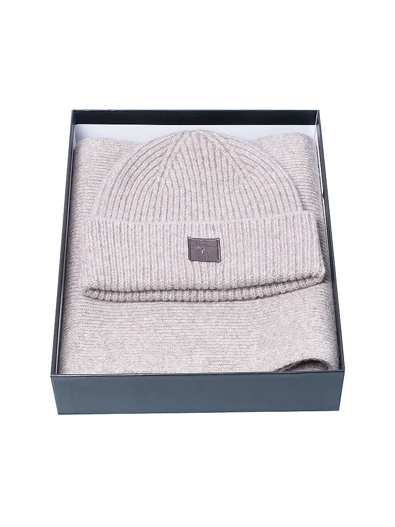 FYNCH-HATTON | Set de 2 piezas gorro y bufanda | Beige