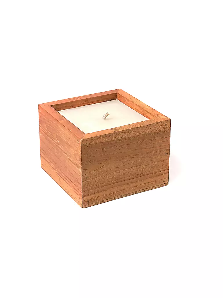FYNCH-HATTON | Vela de exterior 20x20cm CAPETOWN cuadrada White | Marrón claro