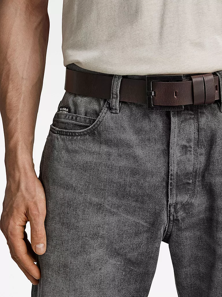 G-STAR RAW | Cinturón de cuero DUKO BELT | Marrón
