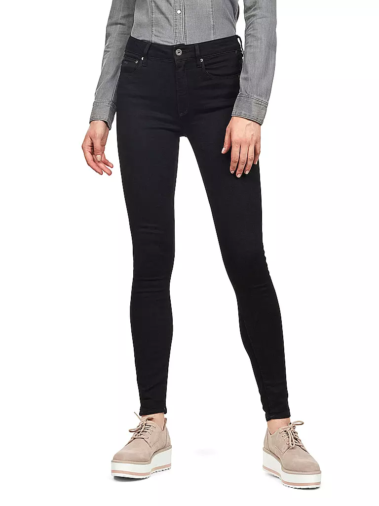 G-STAR RAW | Vaqueros de talle alto corte ajustado 3301 | Negro