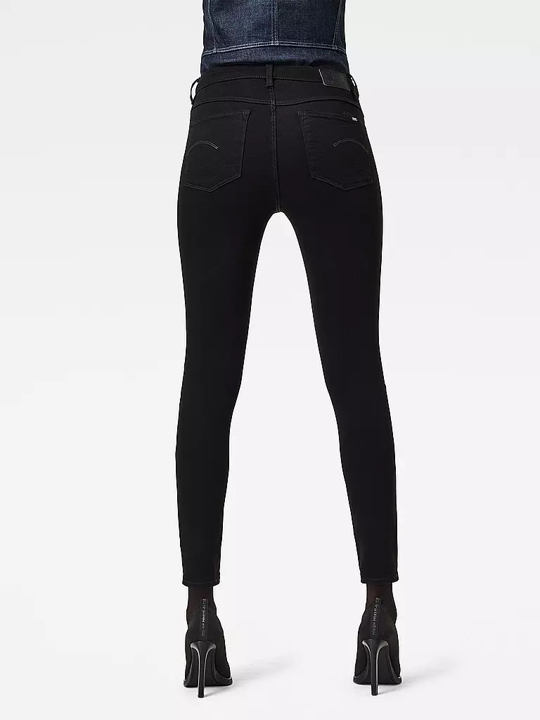 G-STAR RAW | Vaqueros de talle alto corte ajustado 3301 | Negro