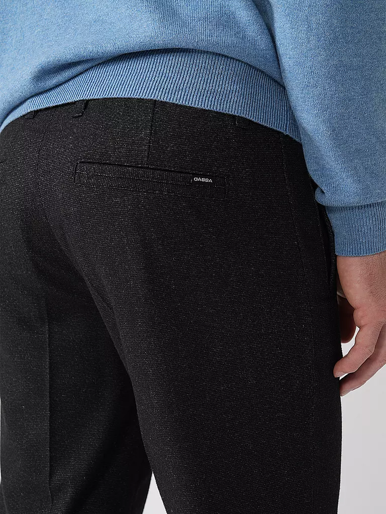 GABBA | Chino MONZA SHAFI WOOL | Negro
