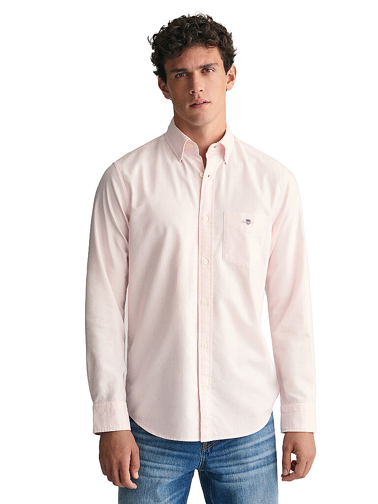 Gant Camisa Regular Fit rosa S