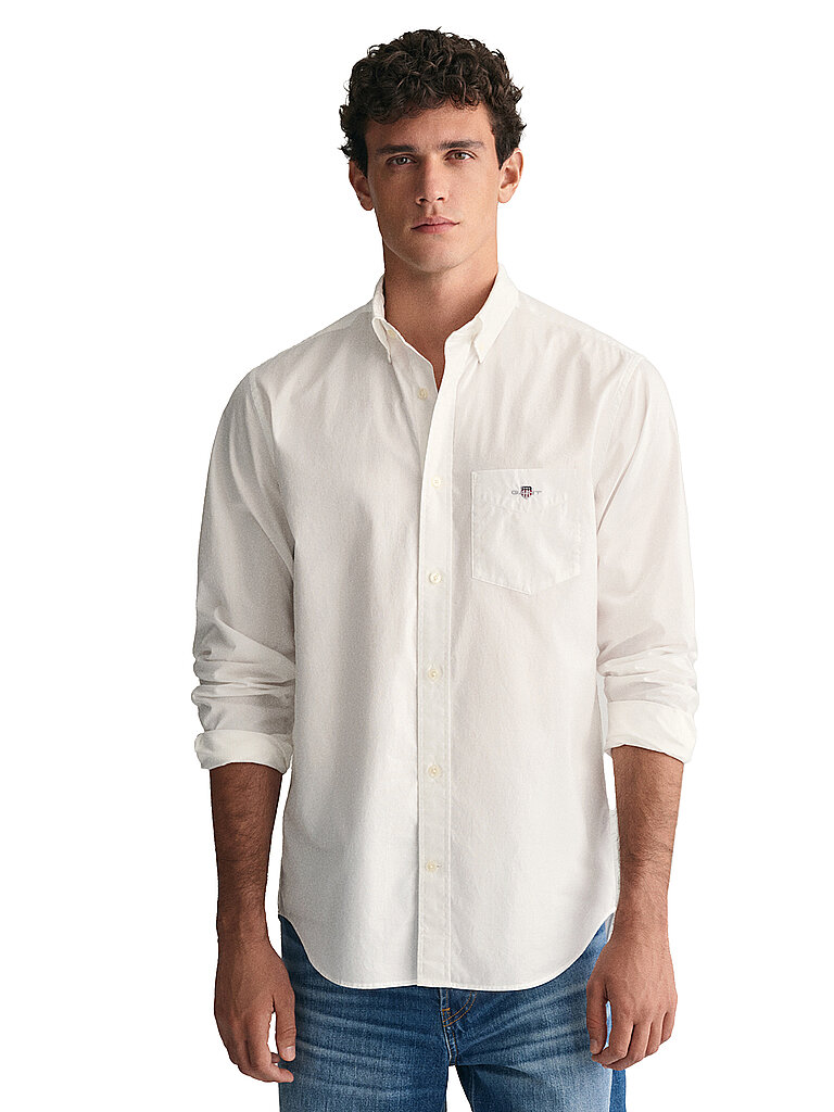 Camisa de corte regular blanco S