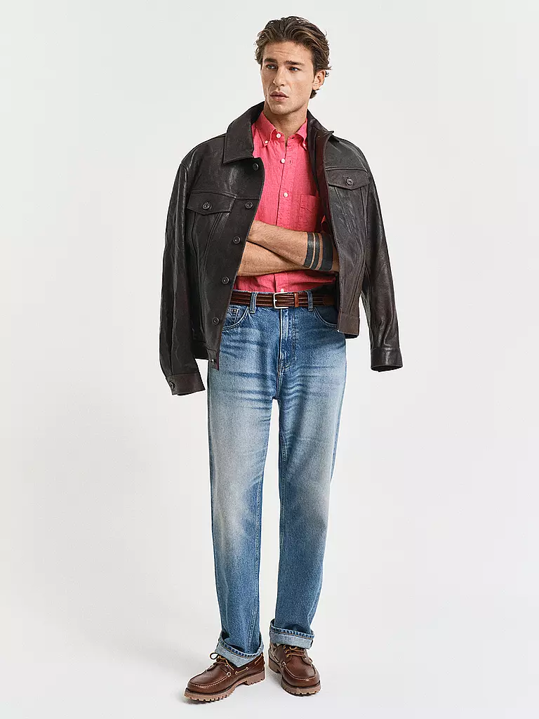 GANT | Camisa de lino corte regular | Rojo