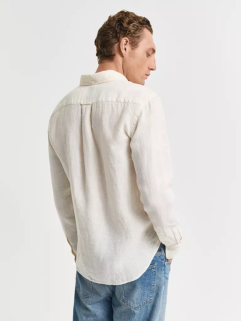 GANT | Camisa de lino corte regular | Crema