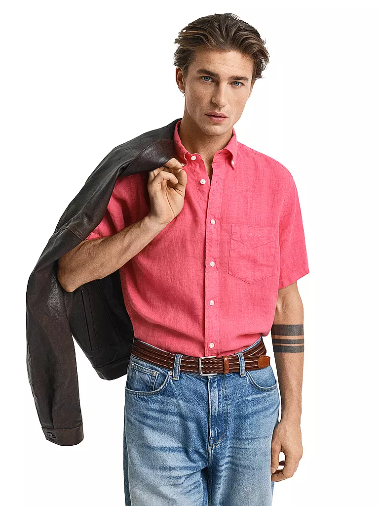 GANT | Camisa de lino corte regular | Rojo
