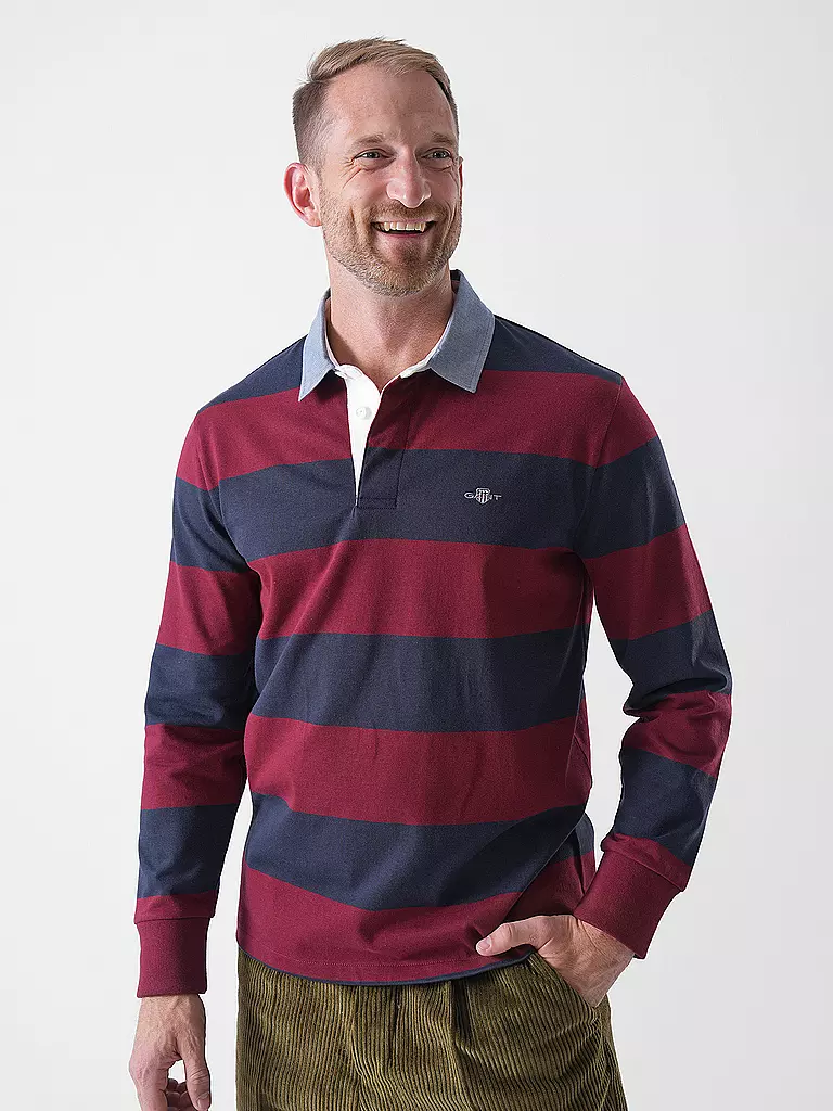 GANT | Camiseta de rugby | Rojo oscuro
