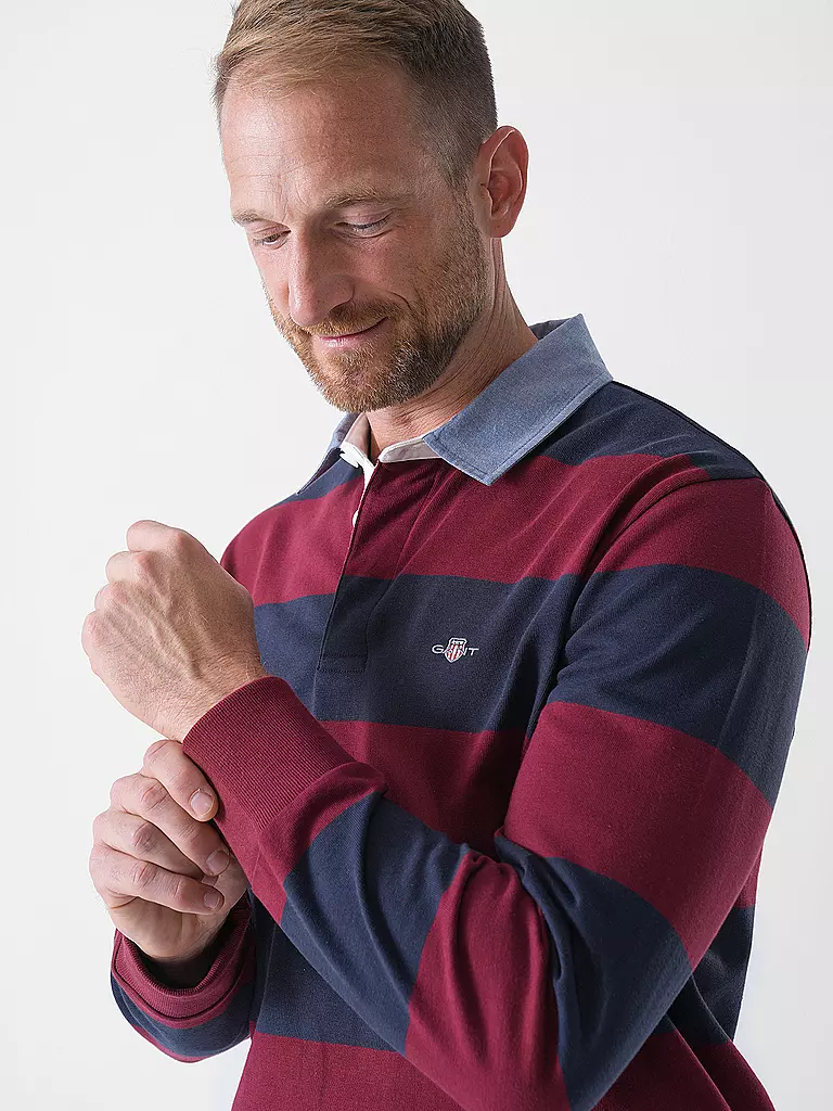 GANT | Camiseta de rugby | Rojo oscuro