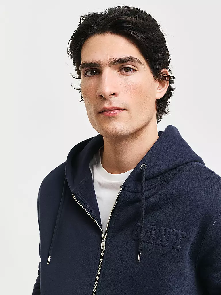 GANT | Kapuzensweatjacke | Azul oscuro