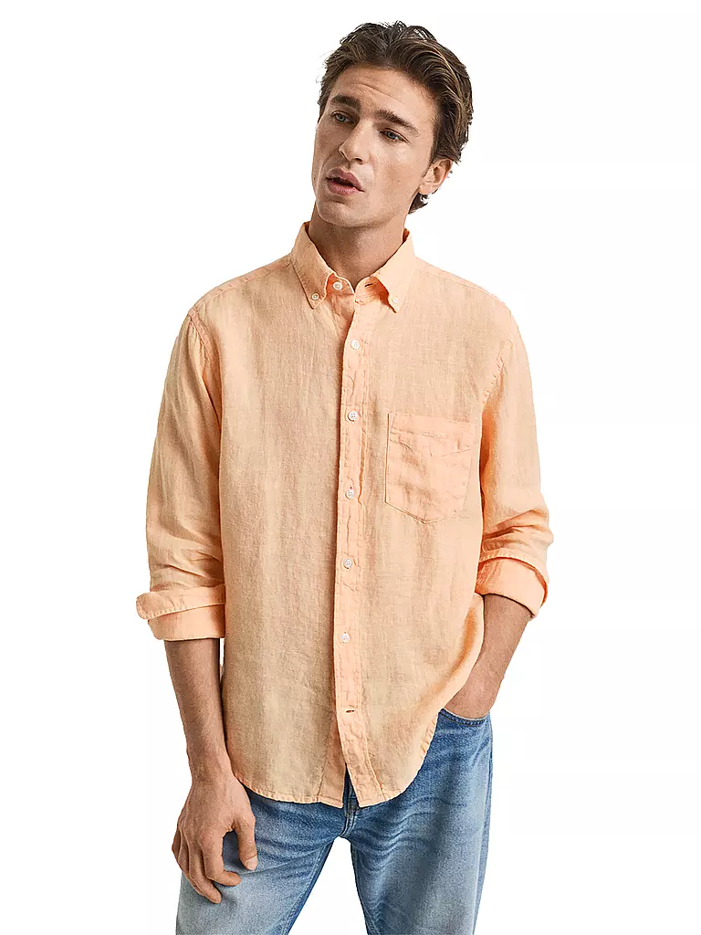 GANT | Leinenhemd Regular Fit  | Naranja