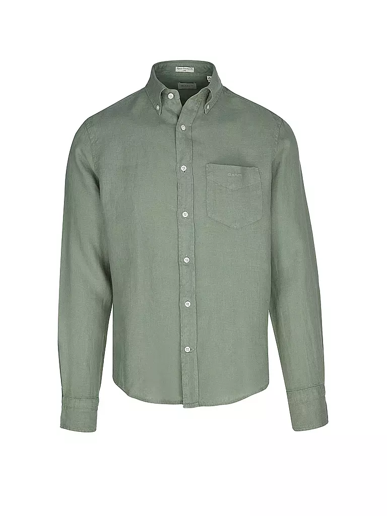GANT | Leinenhemd Regular Fit  | Oliva