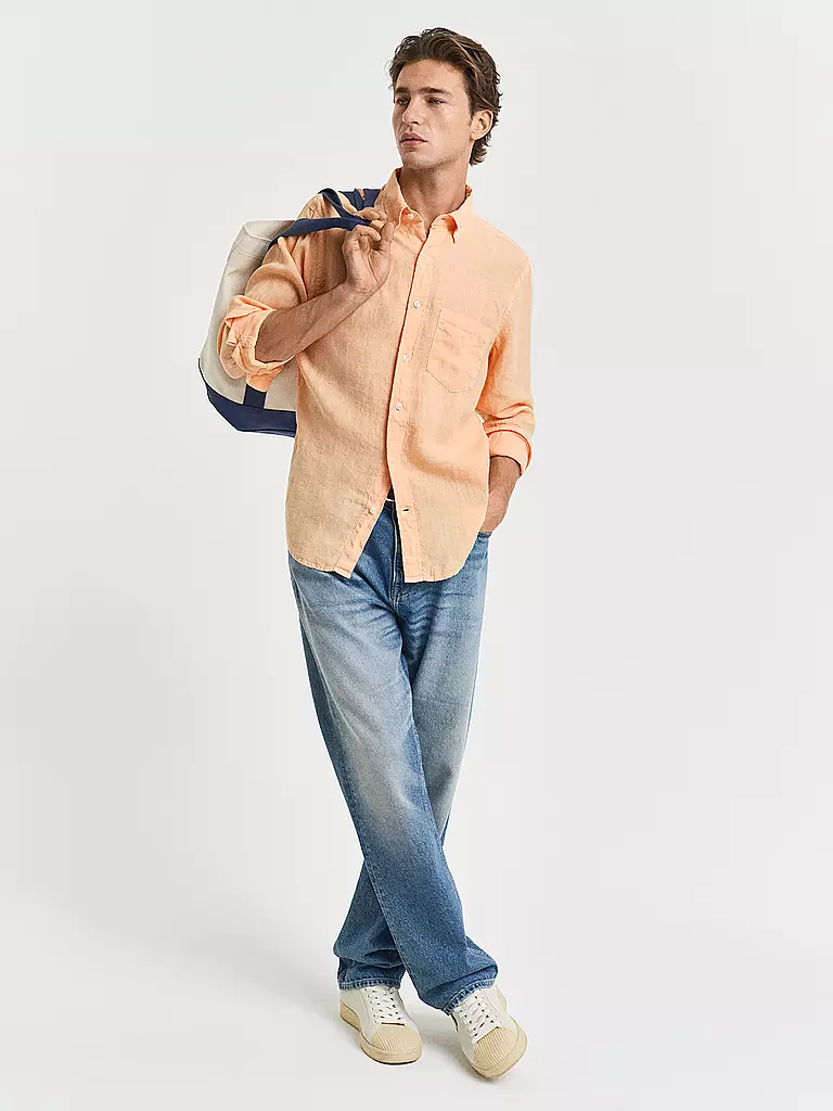 GANT | Leinenhemd Regular Fit  | Naranja