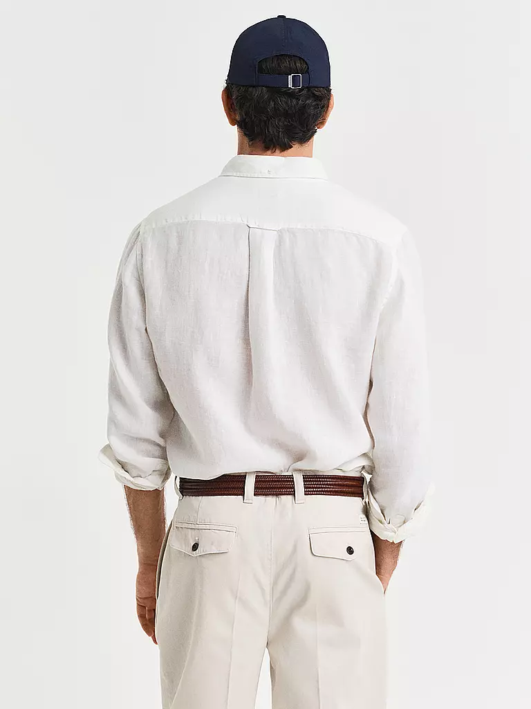 GANT | Leinenhemd Regular Fit  | Blanco