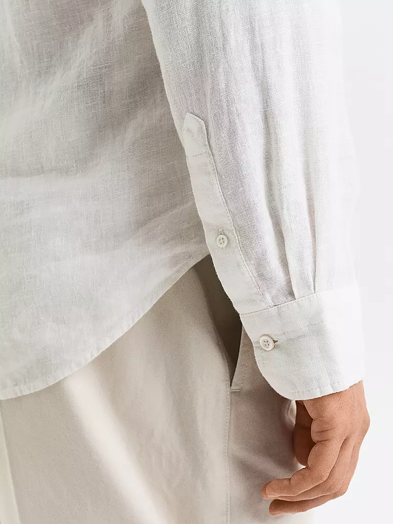 GANT | Leinenhemd Regular Fit  | Blanco