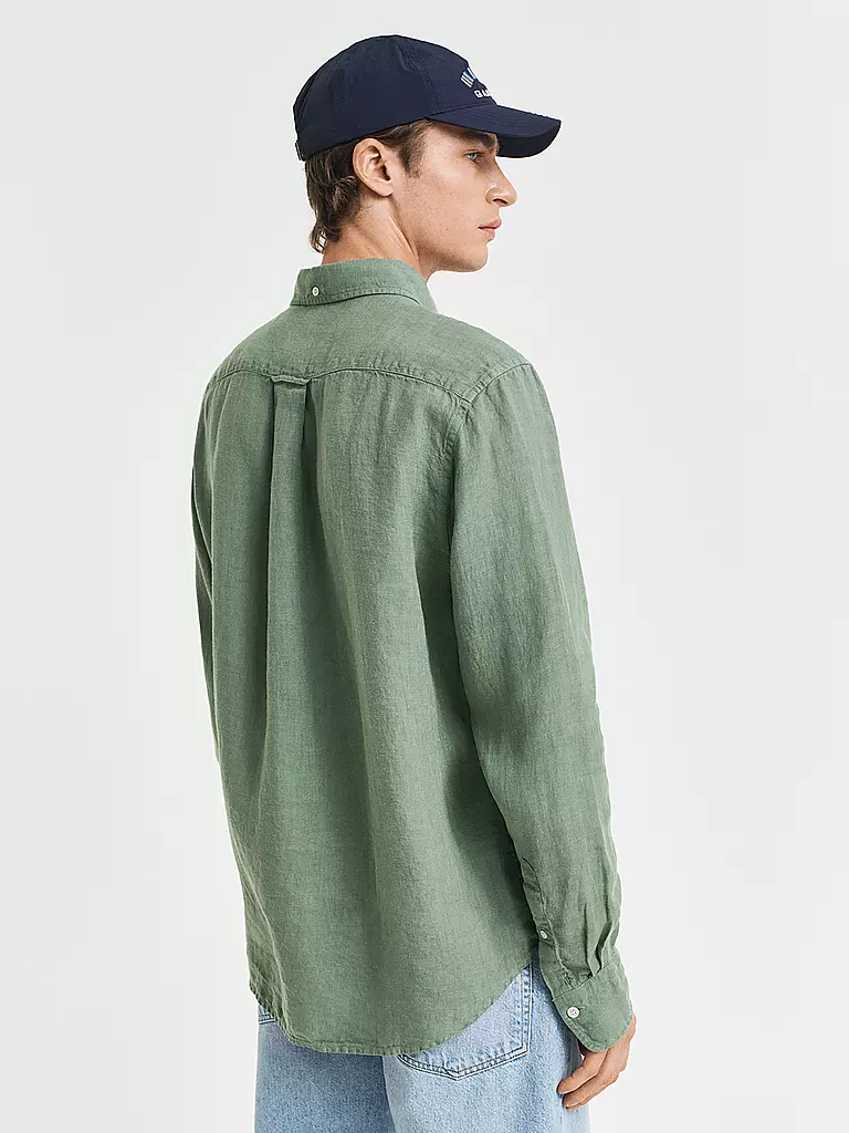 GANT | Leinenhemd Regular Fit  | Oliva