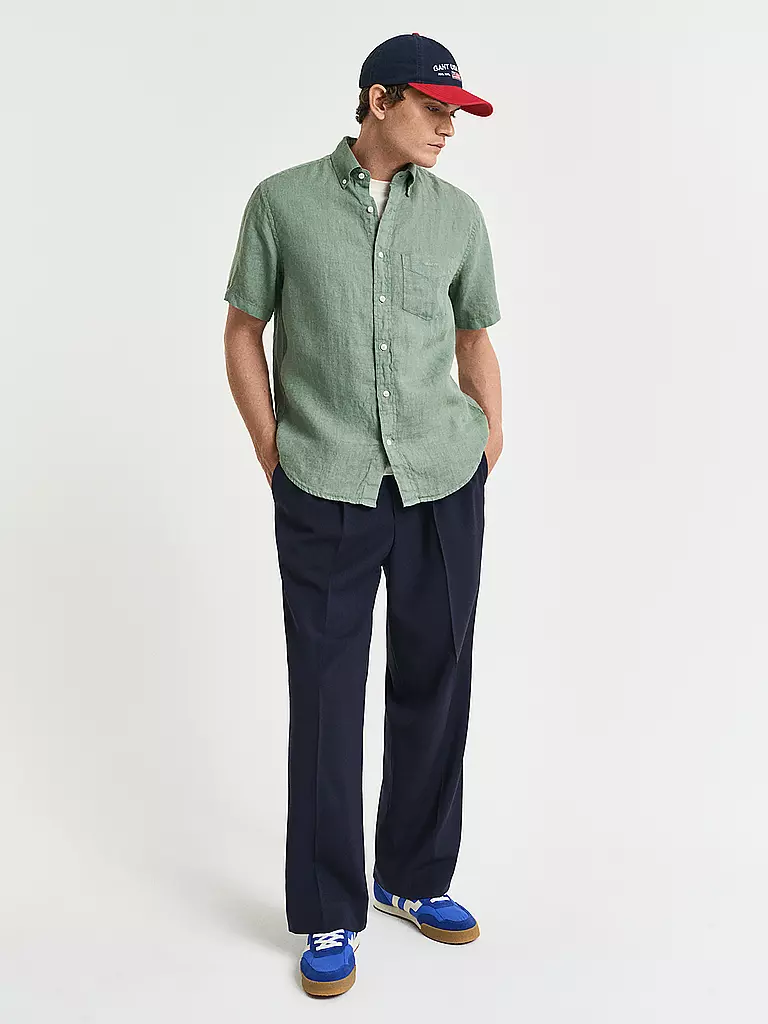 GANT | Leinenhemd Regular Fit | Oliva