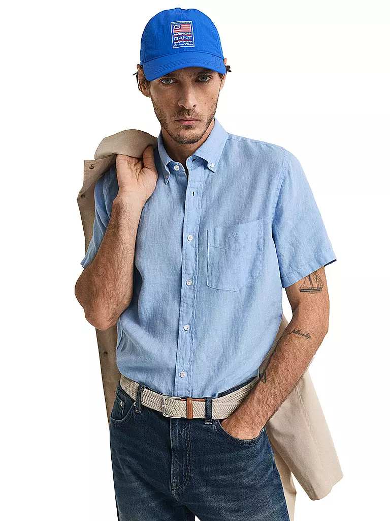 GANT | Leinenhemd Regular Fit | Azul