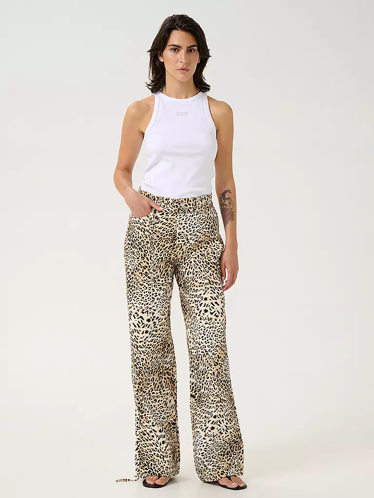 GESTUZ | Jeans de pierna ancha LEONIA | Marrón claro