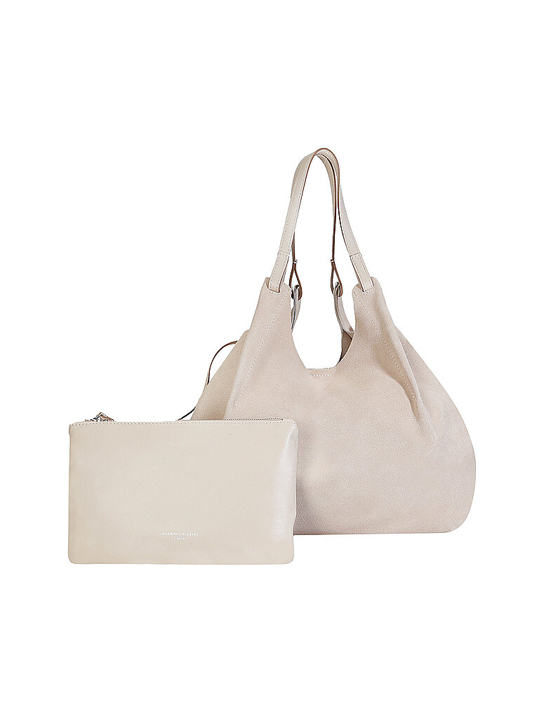 Bolso de cuero - Hobo crema
