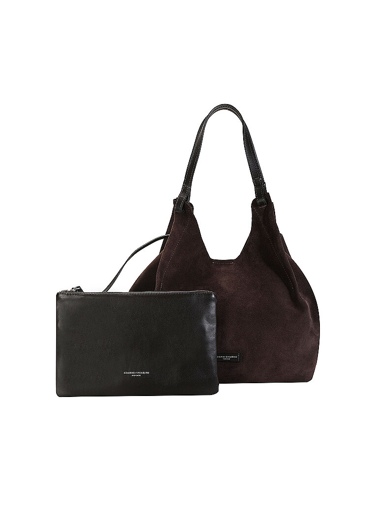 Gianni Chiarini Bolso de piel - Hobo Bag DUA SUEDE L marrón