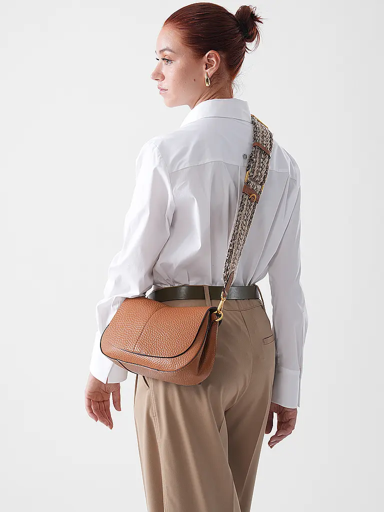 GIANNI CHIARINI | Bolso de cuero - Bandolera HELENA ROUND | Camel