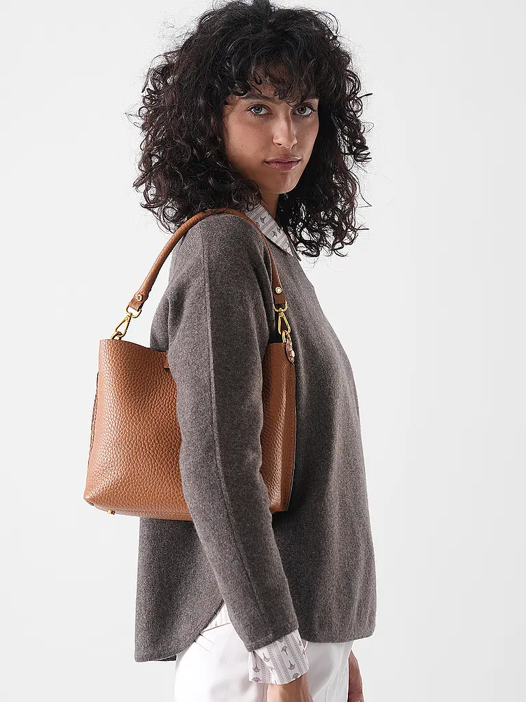 GIANNI CHIARINI | Bolso de cuero - Bolso Hobo ARETHA | Camel