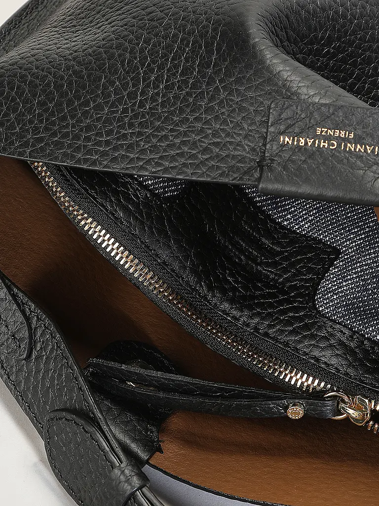 GIANNI CHIARINI | Bolso de cuero - Bolso Hobo ARETHA | Negro