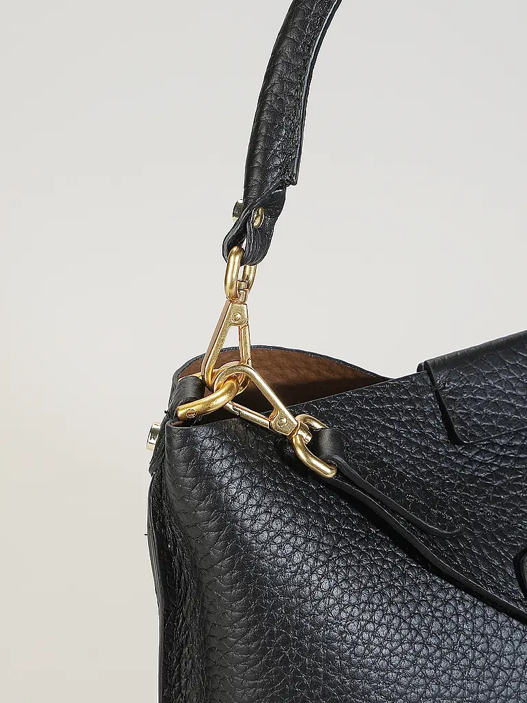 GIANNI CHIARINI | Bolso de cuero - Bolso Hobo ARETHA | Negro