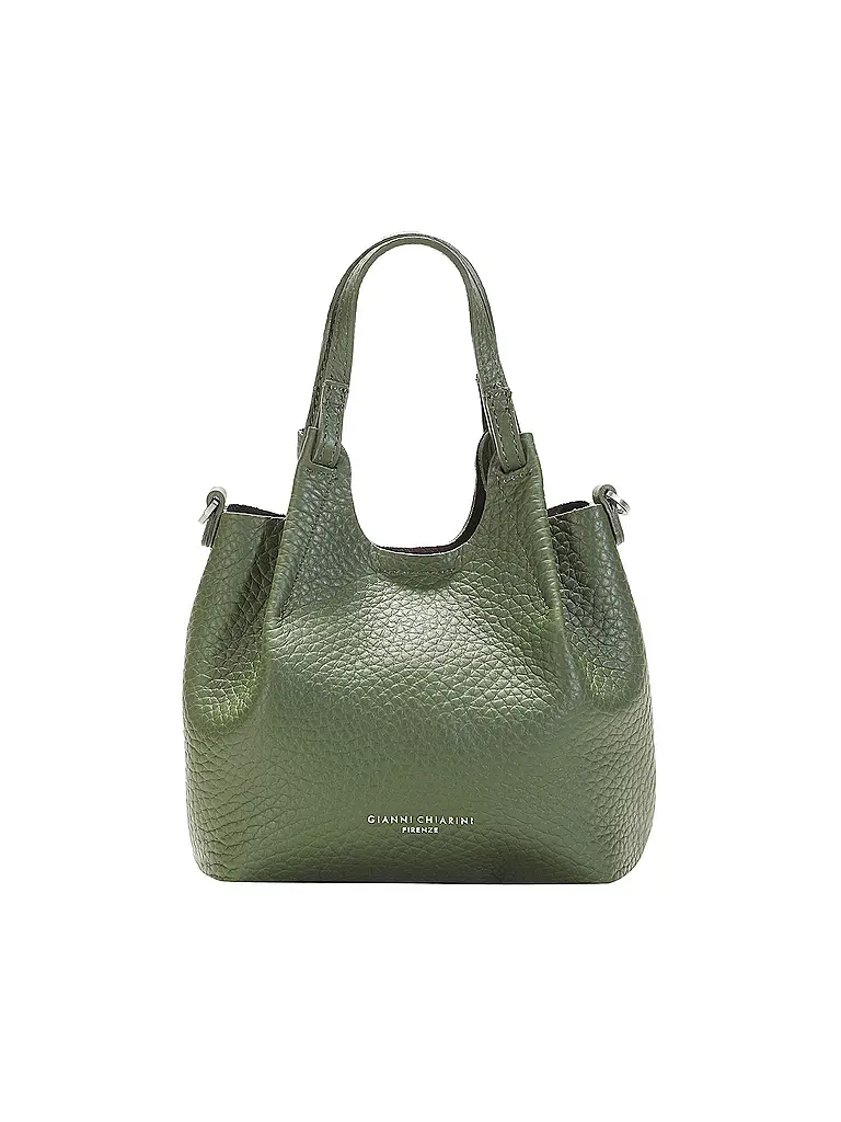 GIANNI CHIARINI | Bolso de cuero - Bolso Hobo DUA Small | olive