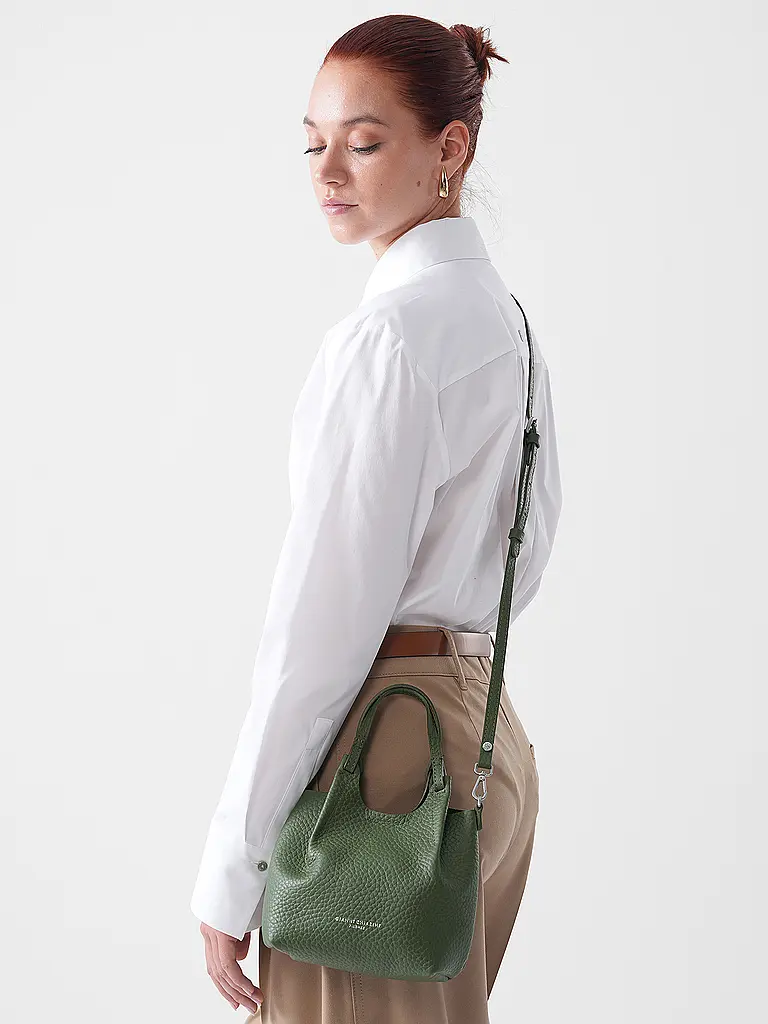 GIANNI CHIARINI | Bolso de cuero - Bolso Hobo DUA Small | olive