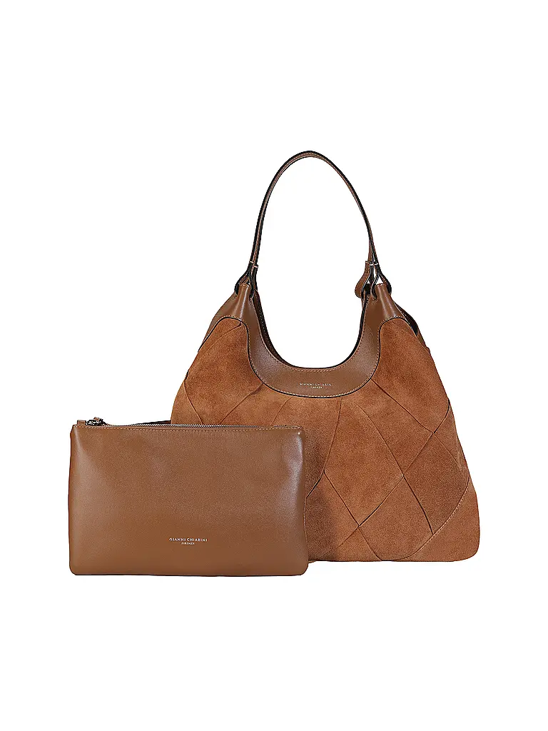 GIANNI CHIARINI | Bolso de cuero - Bolso Hobo DUA | Camel