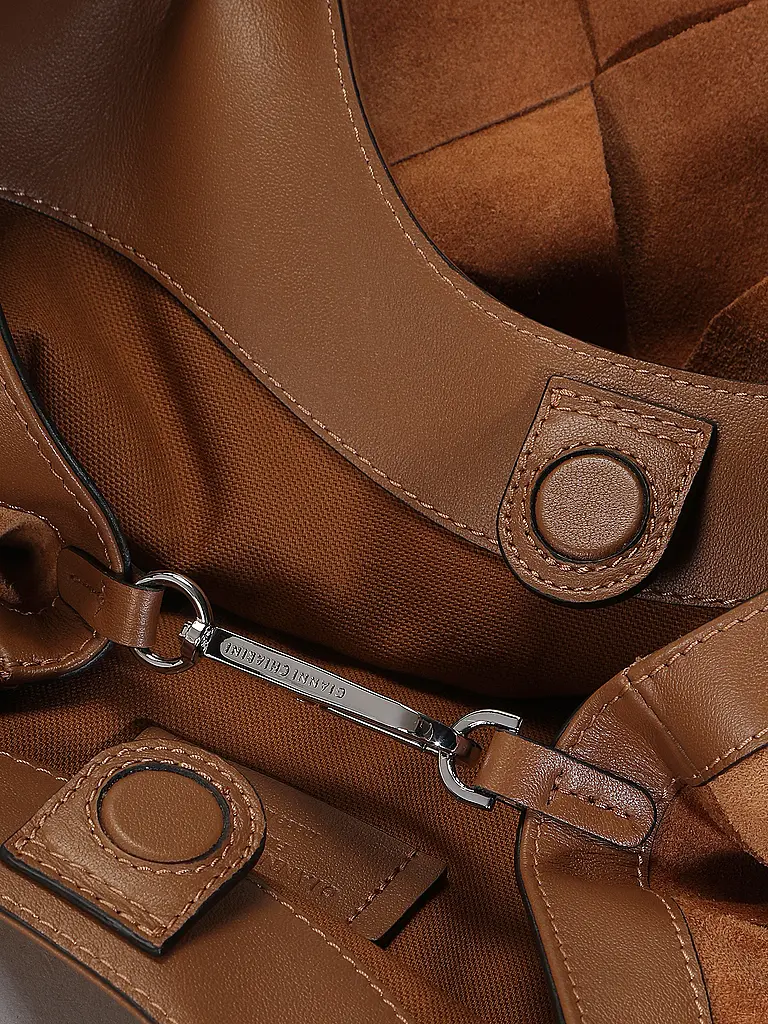 GIANNI CHIARINI | Bolso de cuero - Bolso Hobo DUA | Camel