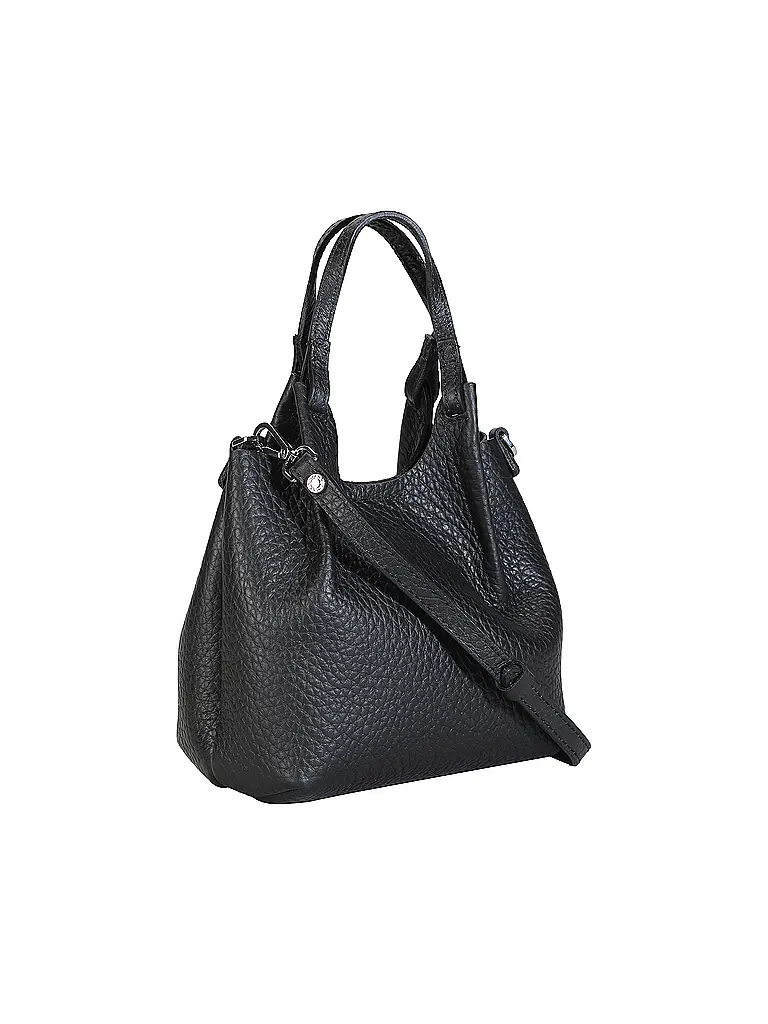 GIANNI CHIARINI | Bolso de cuero - Hobo Bag DUA Small | Negro