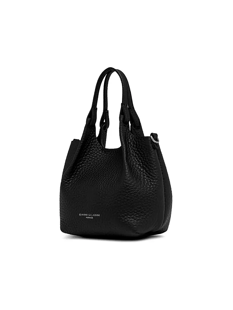 GIANNI CHIARINI | Bolso de cuero - Hobo Bag DUA Small | schwarz