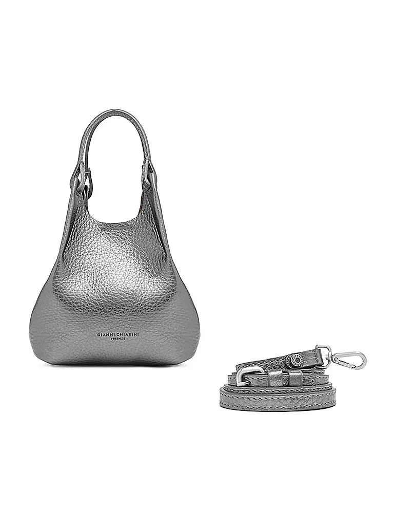 GIANNI CHIARINI | Bolso de cuero - Hobo Bag DUA Small | silber