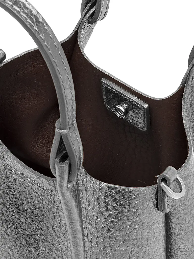 GIANNI CHIARINI | Bolso de cuero - Hobo Bag DUA Small | silber