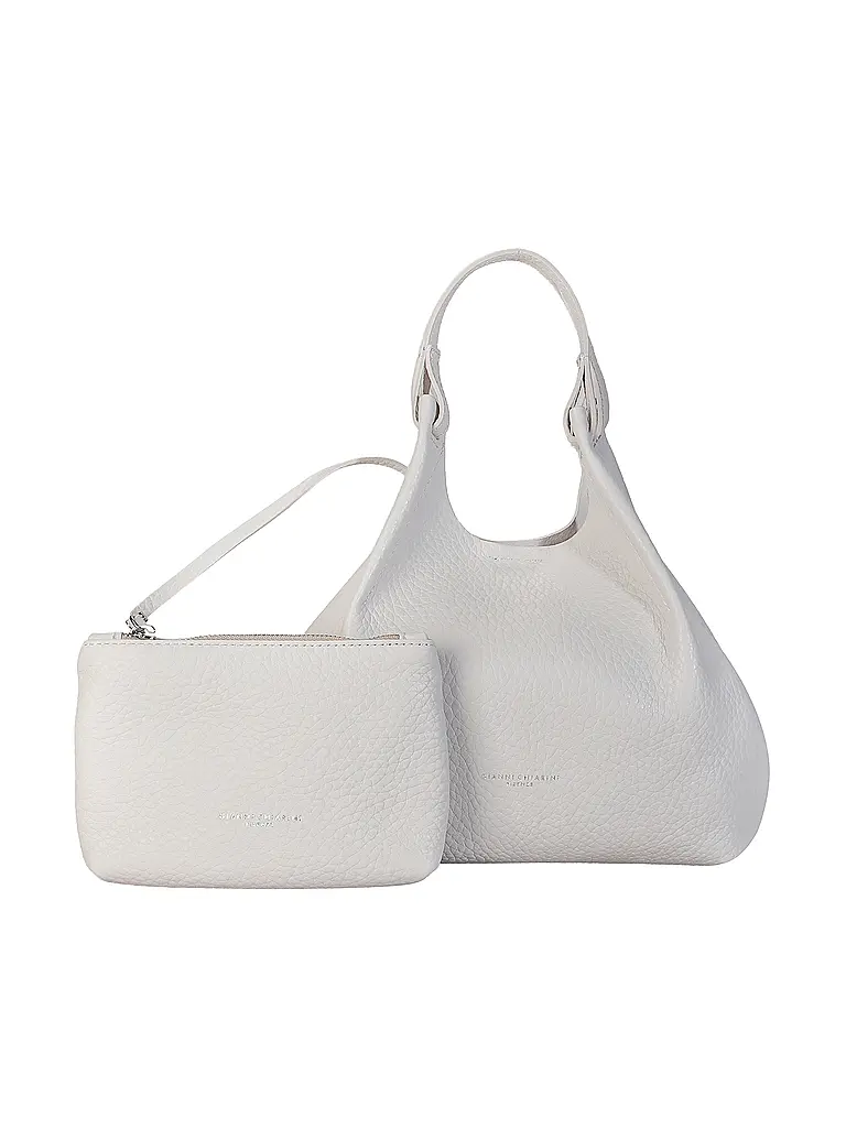 GIANNI CHIARINI | Bolso de cuero - Hobo Bag DUA | Blanco