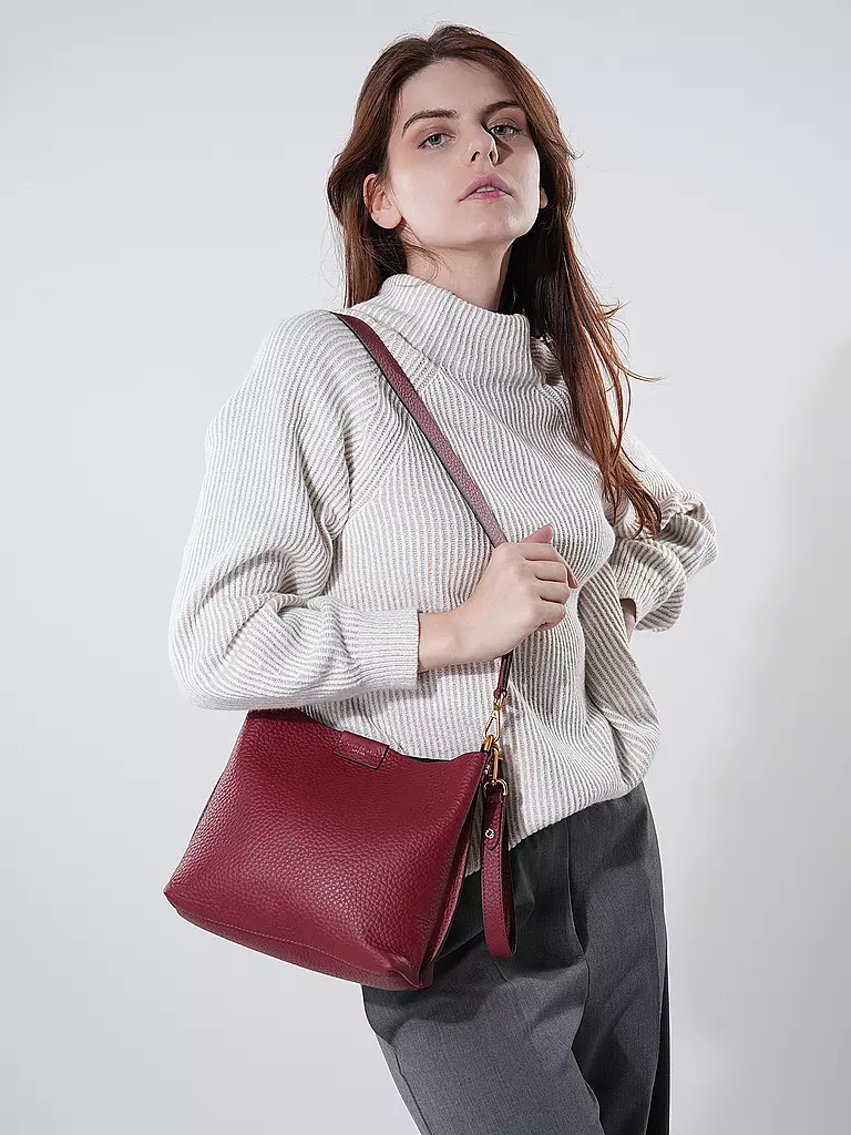 GIANNI CHIARINI | Ledertasche - Hobo ARETHA | Rojo oscuro