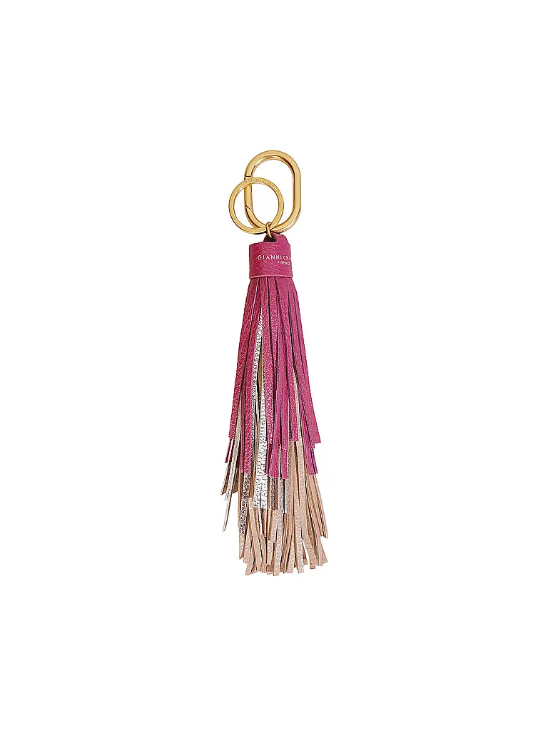 GIANNI CHIARINI | Nombre del producto: Colgante para bolso
Marca: GIANNI CHIARINI
Color: rosa
Categorías: Moda, Mujer

Material: Cuero
Detalles: Logotipo, Flecos | Fucsia