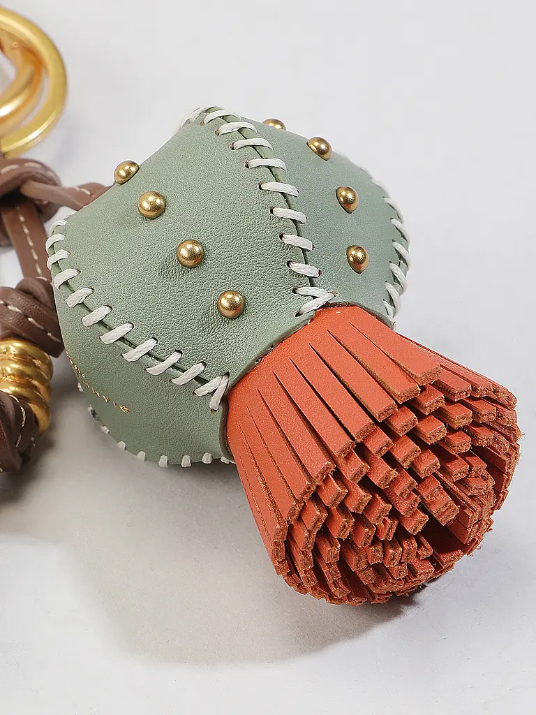 GIANNI CHIARINI | Nombre del producto: Llavero para bolso
Marca: GIANNI CHIARINI
Color: verde
Categorías: Moda, Mujer

Material: Imitación de cuero
Detalles: Tachuelas | Verde