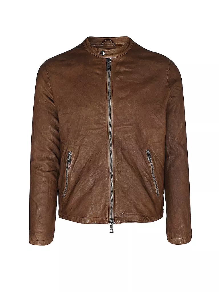GIORGIO BRATO | Chaqueta de cuero | Marrón